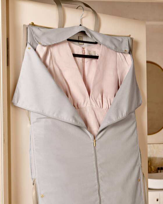 Katie Loxton Fold Out Garment Weekend Bag- Light Taupe