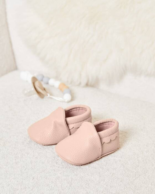 Katie Loxton Blush Pink Leather Baby Shoes