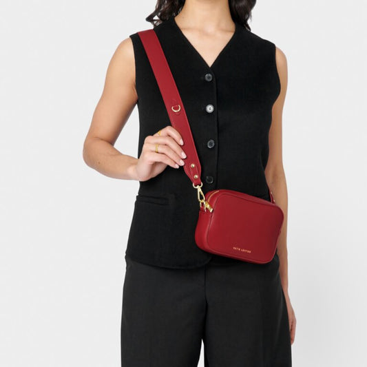 Katie Loxton Zana Mini Crossbody Bag- Garnet Red