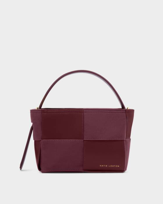 Taya Hand Woven Suedette Top Handle Bag