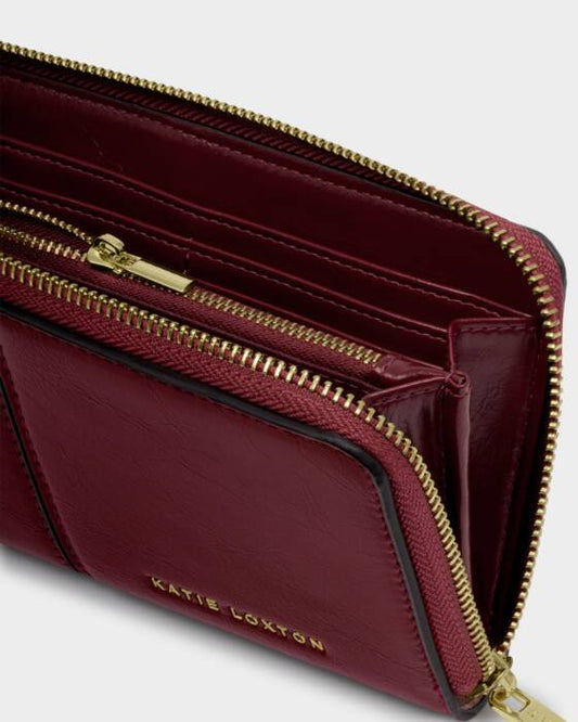 Katie Loxton Laila Patent Crackle Purse- Cherry