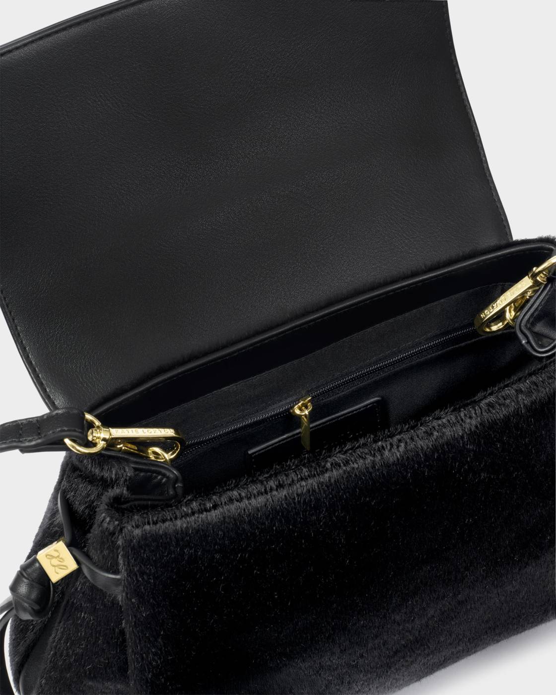 Katie Loxton Alyssa Black Faux Pony Top Handle Bag