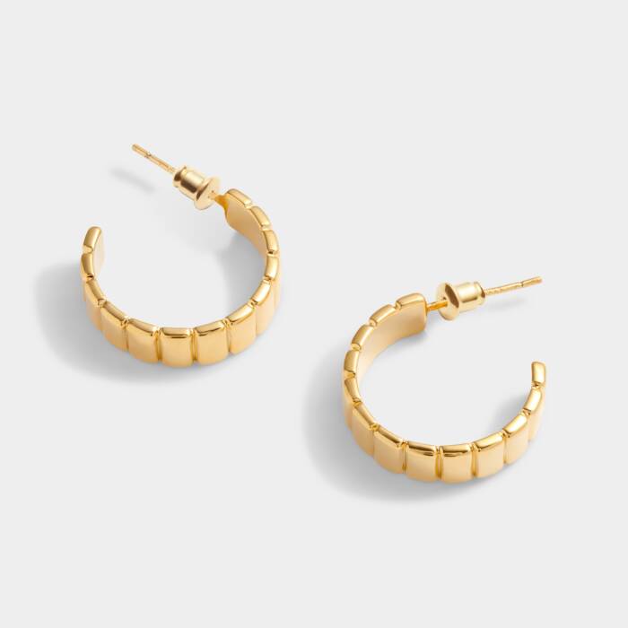 Katie Loxton 'Optimism' Waterproof Gold Amulet Hoop Earrings