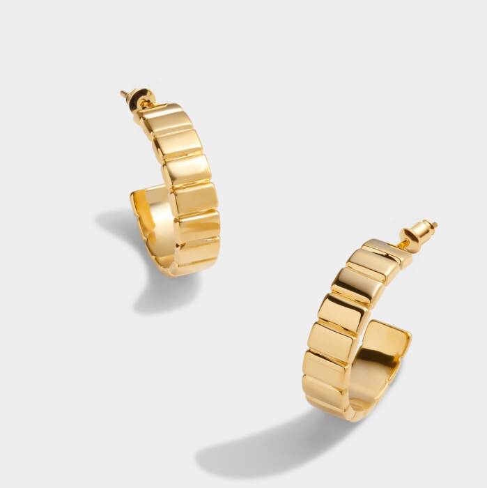 Katie Loxton 'Optimism' Waterproof Gold Amulet Hoop Earrings