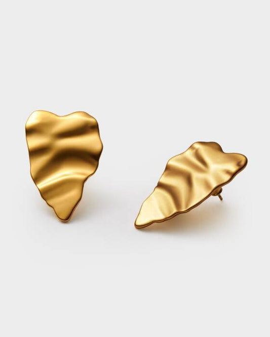 Katie Loxton Molten Waterproof Gold Heart Oversized Earrings