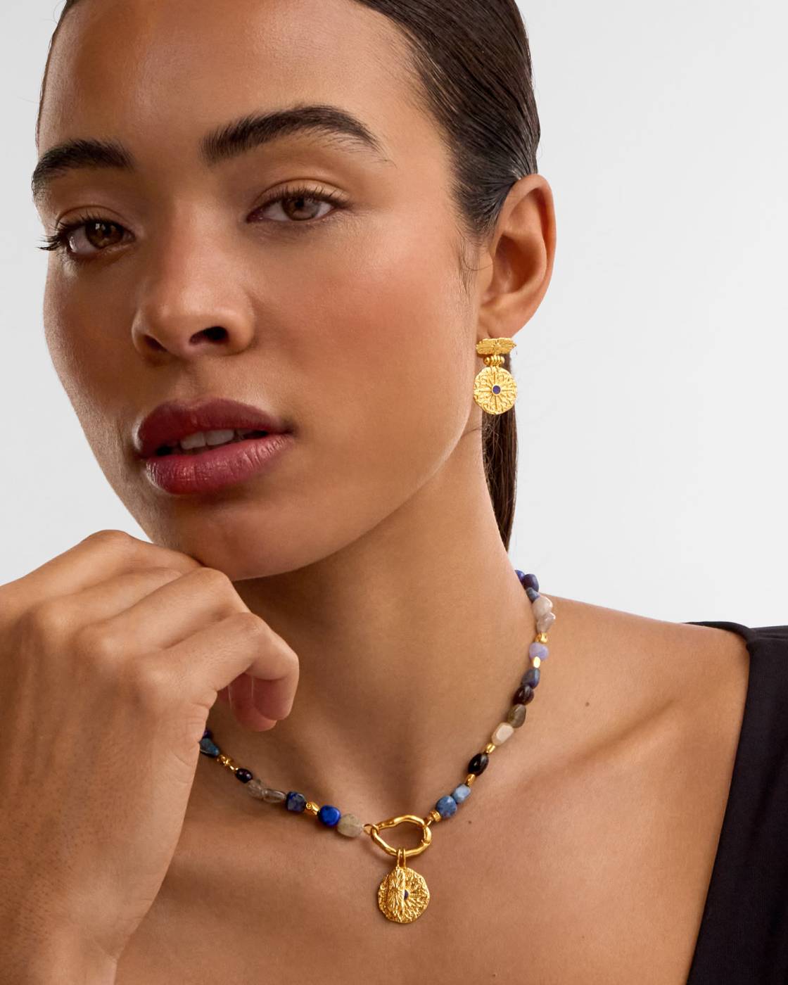 Katie Loxton Midnight Solesi Waterproof Gold Earrings