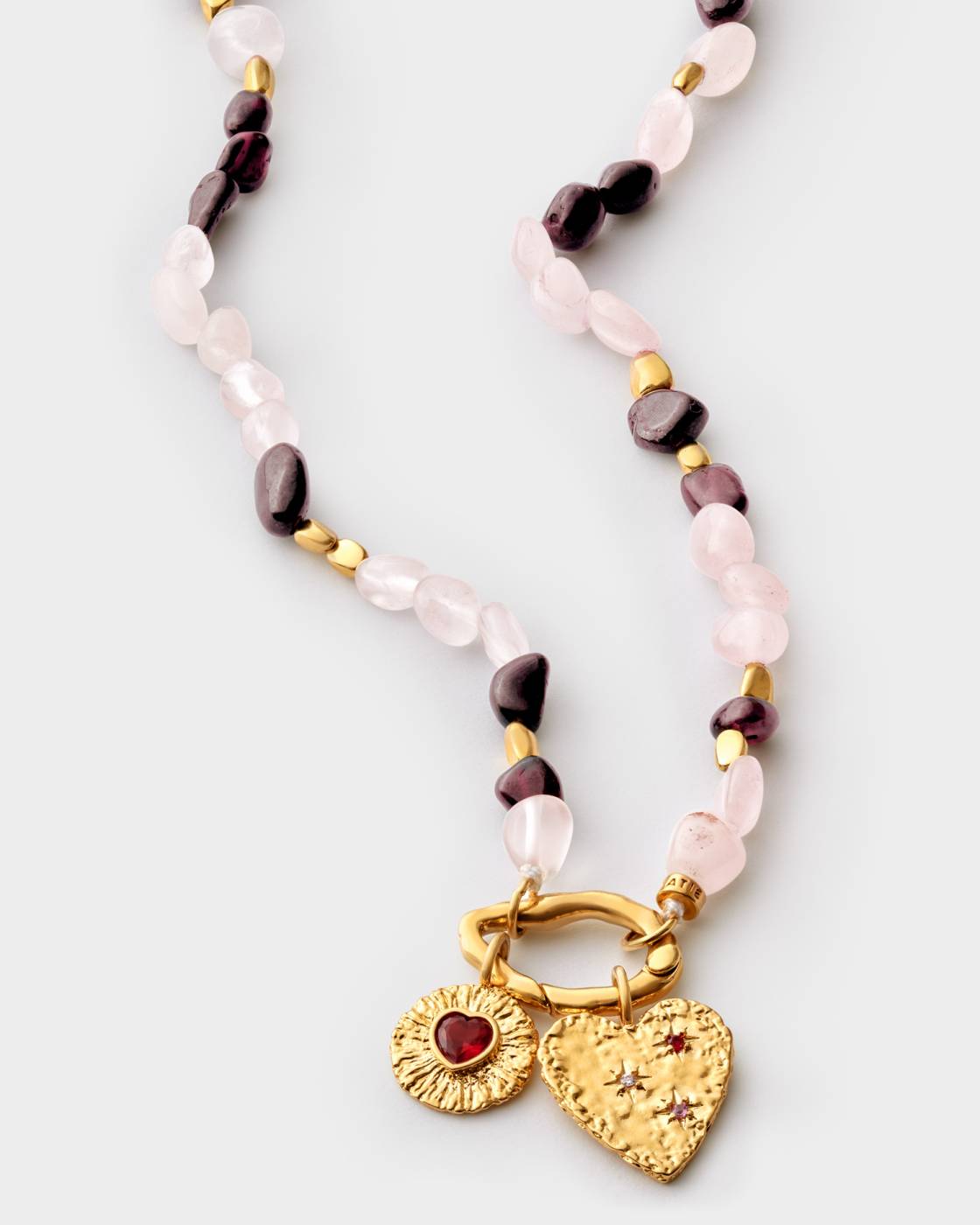 Katie Loxton Cherie Pink Solesi Waterproof Gold Necklace