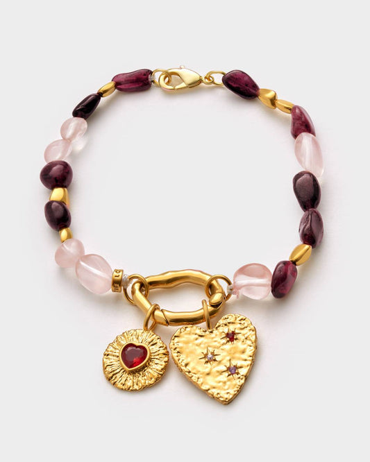Katie Loxton Cherie Pink Solesi Waterproof Gold Bracelet