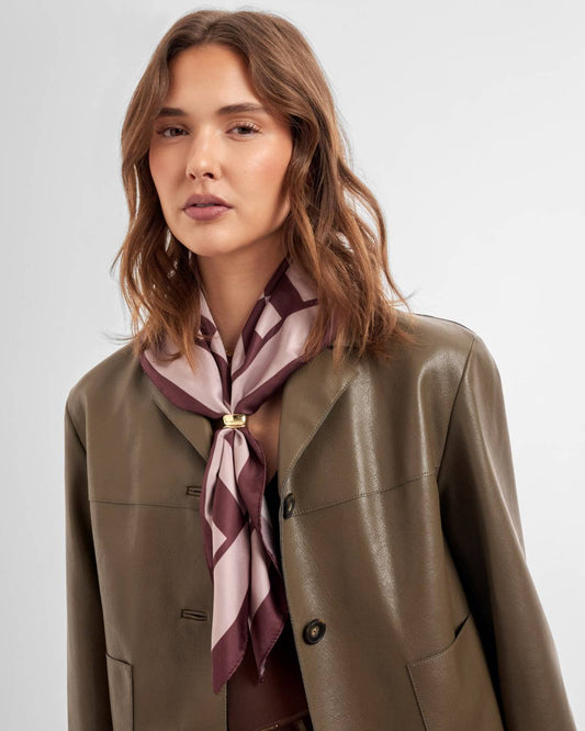 Katie Loxton Satin Multiway Scarf- Pink/Cherry