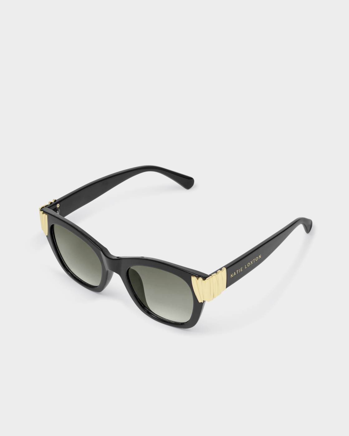Katie Loxton Seychelles Round Cat-Eye Sunglasses- Black