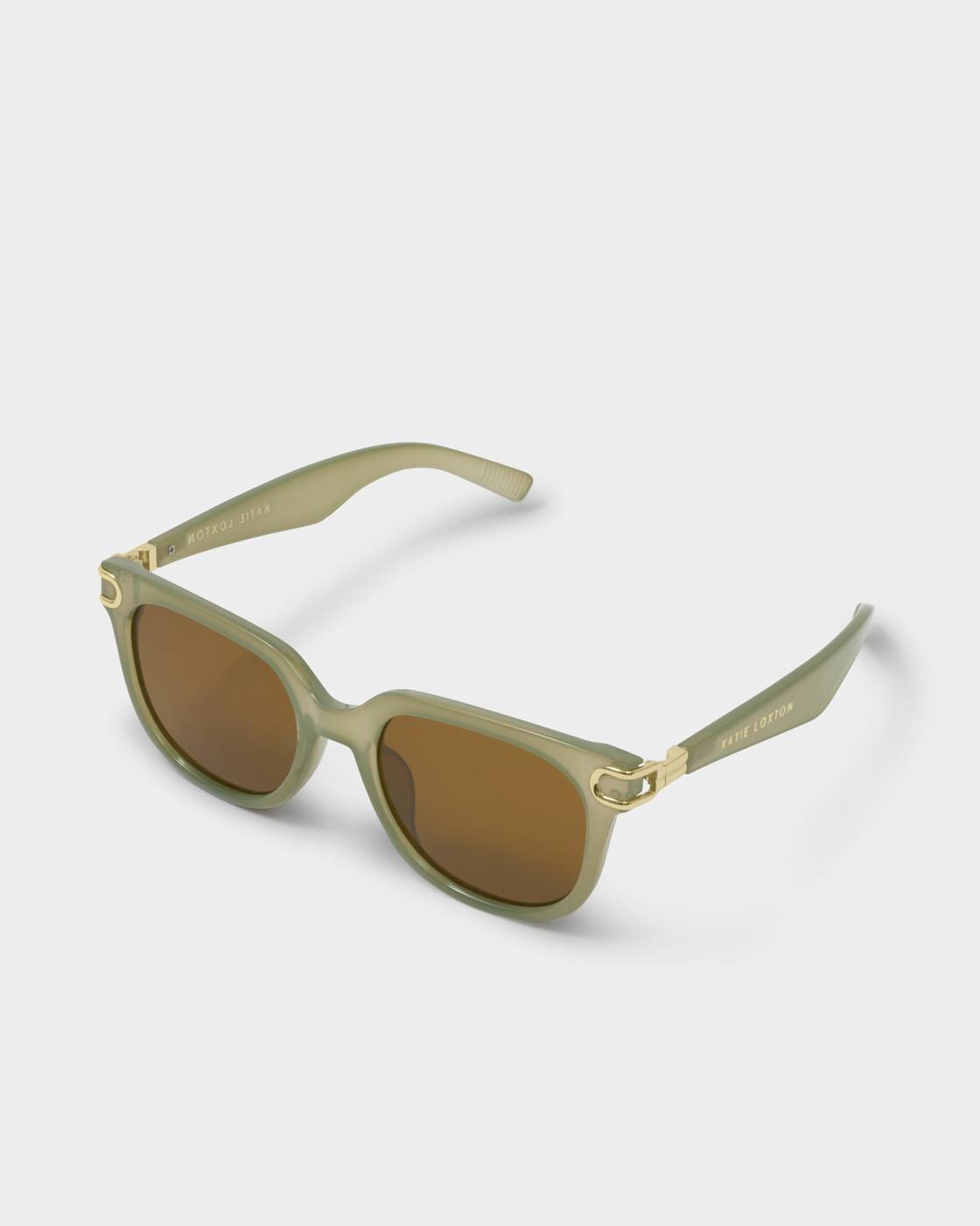 Katie Loxton Frosted Green Manhattan Square Sunglasses