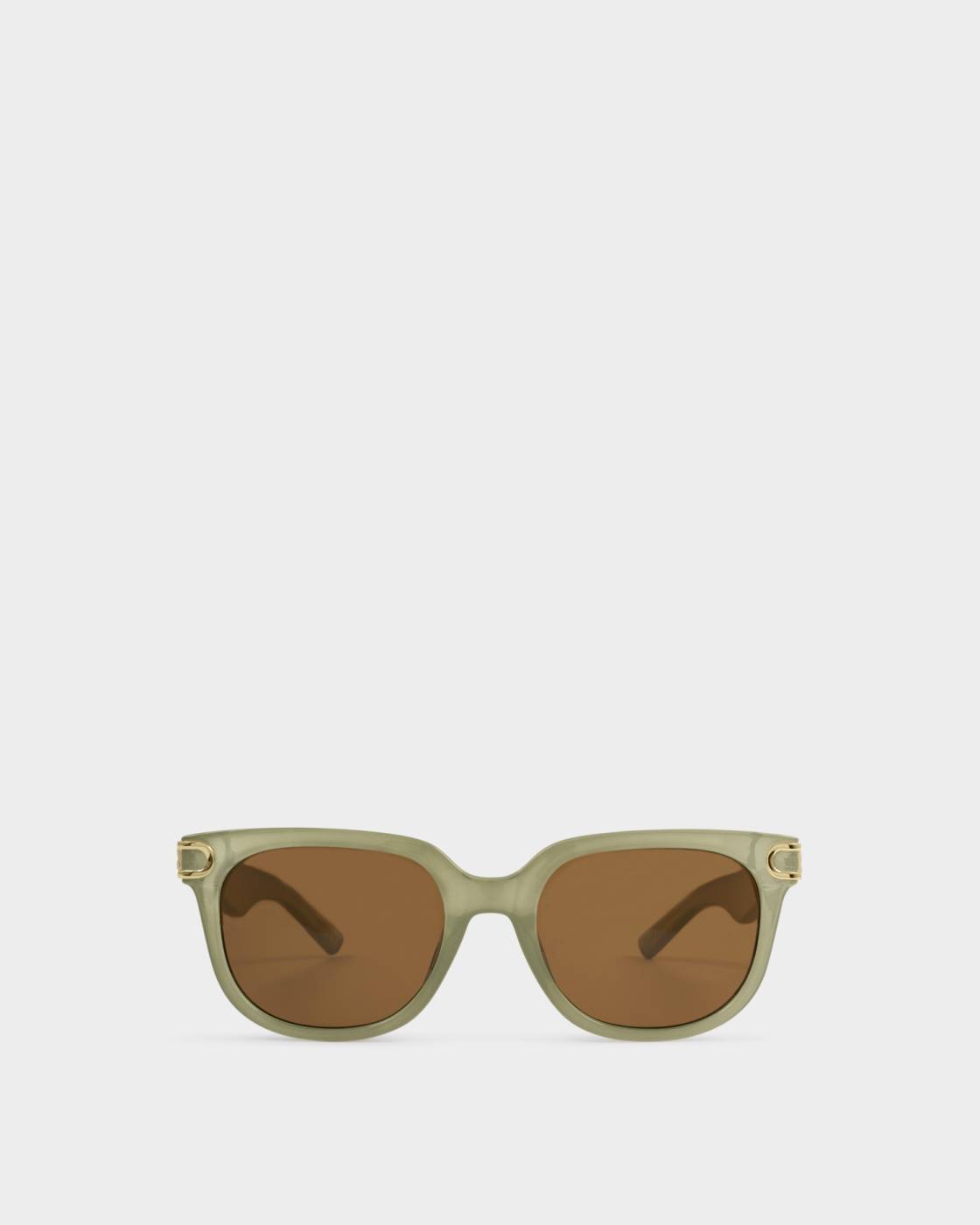 Katie Loxton Frosted Green Manhattan Square Sunglasses