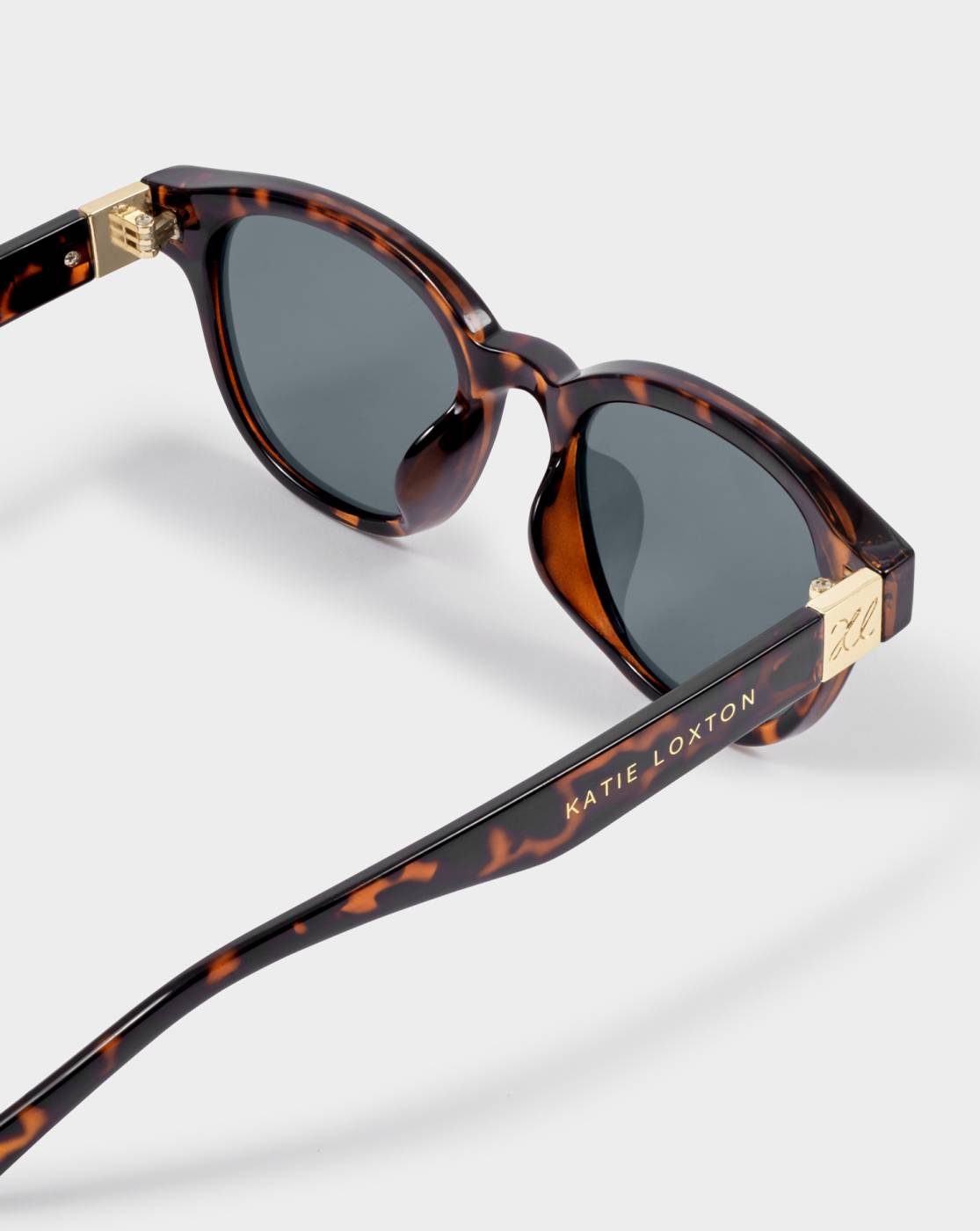 Katie Loxton Bologna Round Square Sunglasses- Dark Tortoiseshell