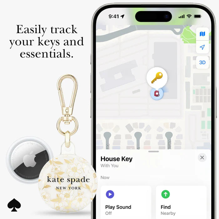 Case Mate Kate Spade AirTag Case- Sunshine Floral