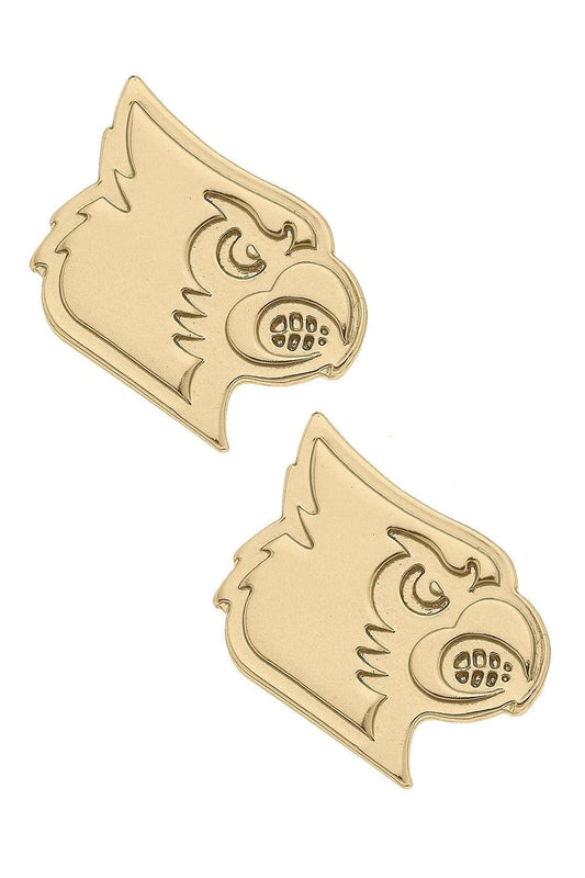 Louisville Cardinals 24K Gold Plated Stud Earrings