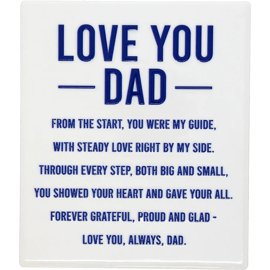 Love You Dad 5.5" Ceramic Plaque