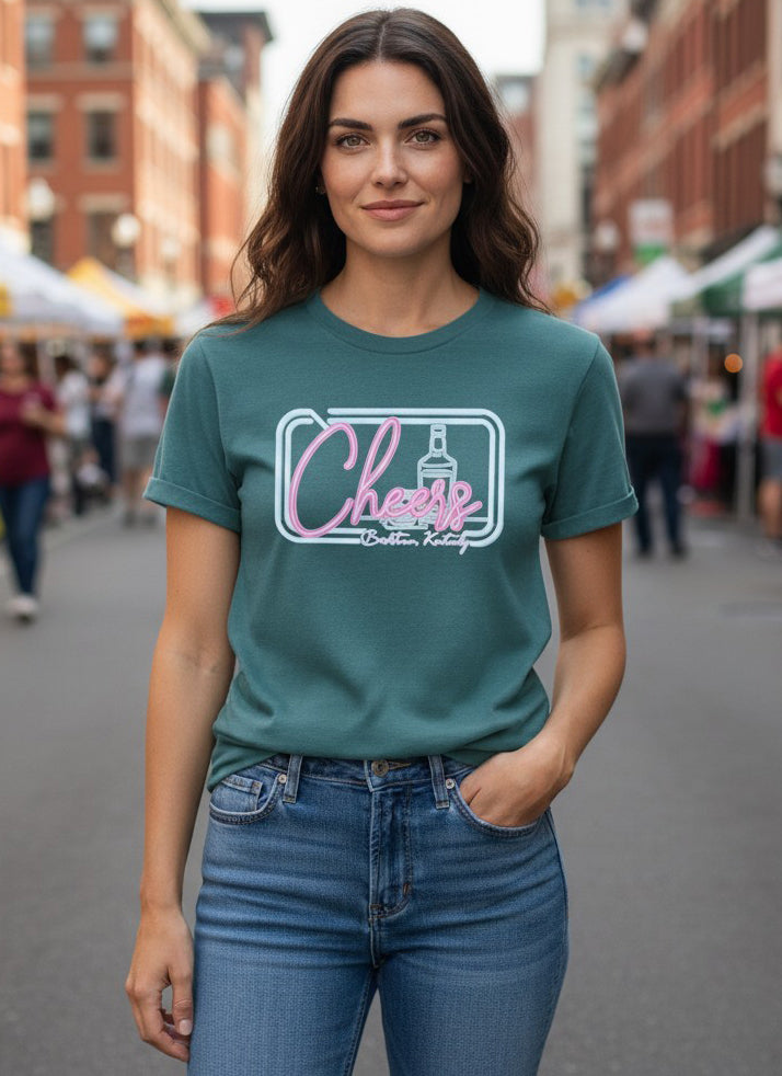 Cheers Bardstown KY Blue Spruce Comfort Colors Shirt