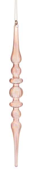 Champagne Colored Icicle Drop Ornaments