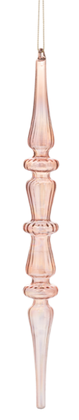 Champagne Colored Icicle Drop Ornaments