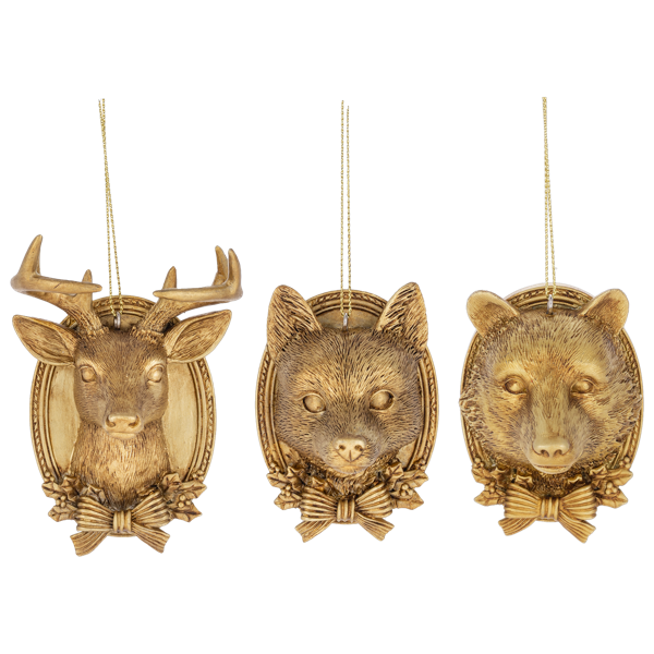 Woodland Animal Bust Ornaments