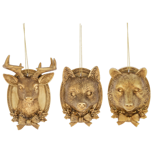 Woodland Animal Bust Ornaments