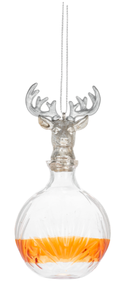 Bottle w/Animal Stopper Ornaments