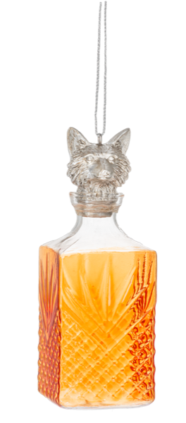 Bottle w/Animal Stopper Ornaments