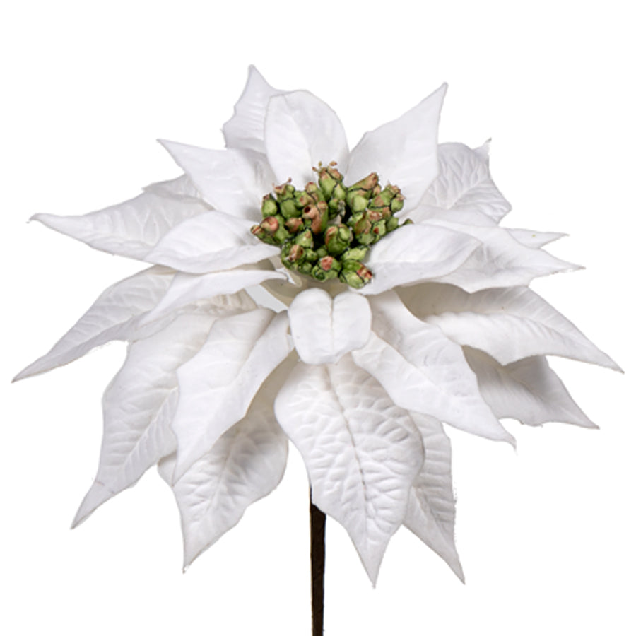 10" Poinsettia Floral Pick Decor