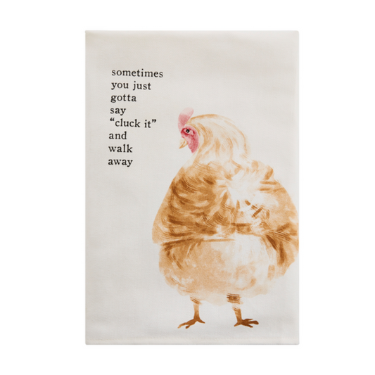 Mud Pie Say Cluck It Chicken Tea Towel