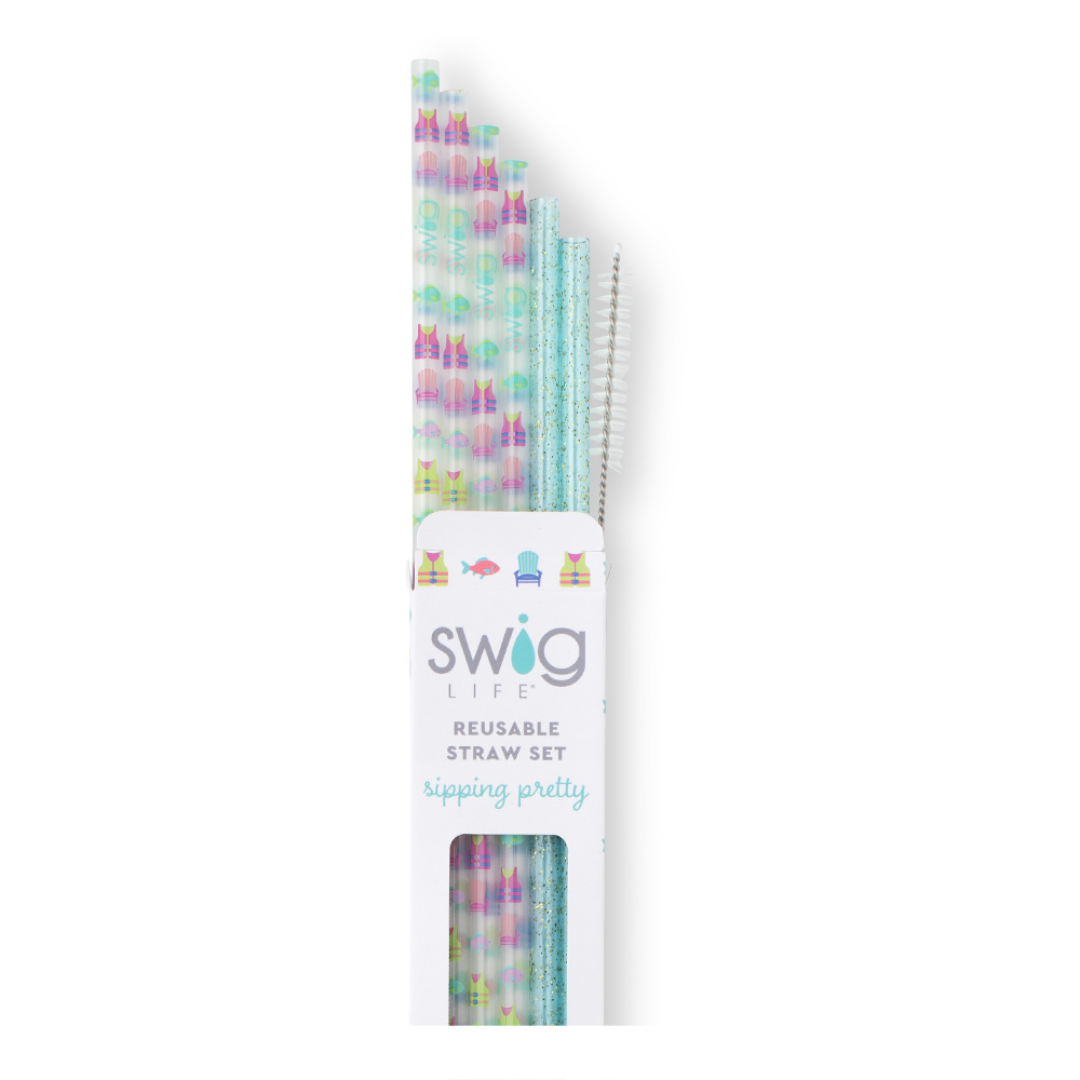 Swig Reusable Straws + Cleaning Brush