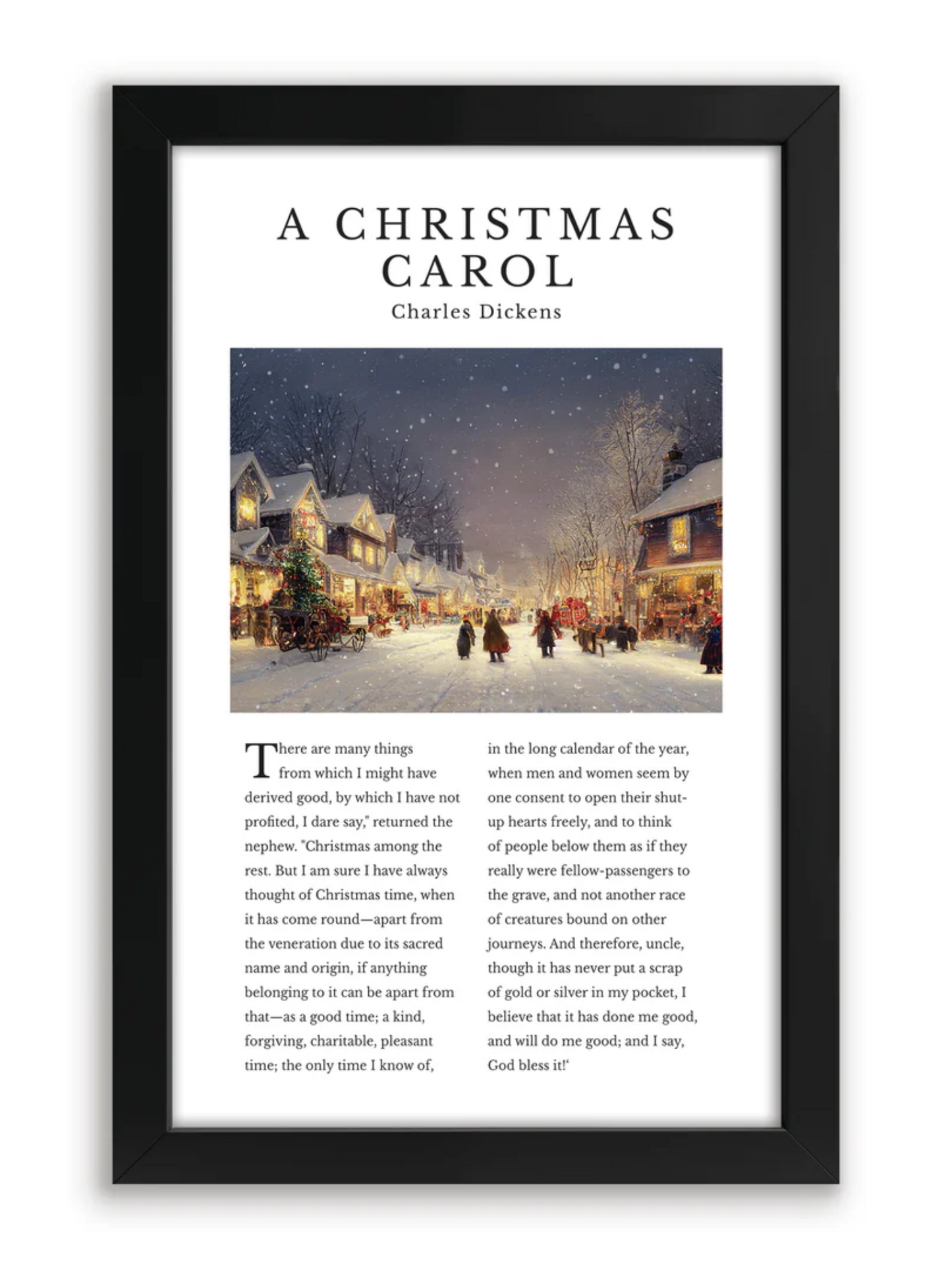Black Framed Christmas Book Pages