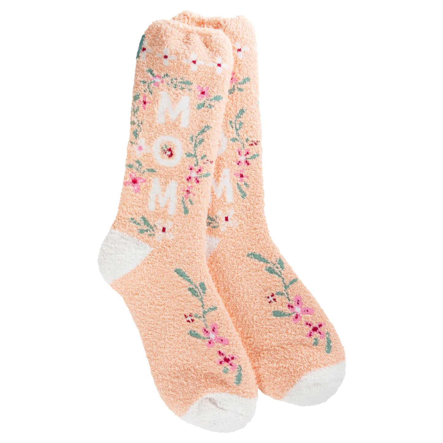 Cozy Collection Fuzzy Socks- Flower Mom