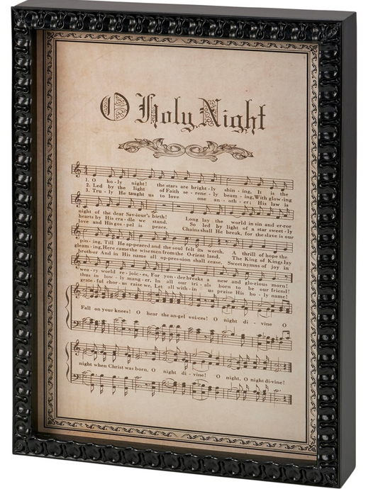 O Holy Night Inset Box Sign