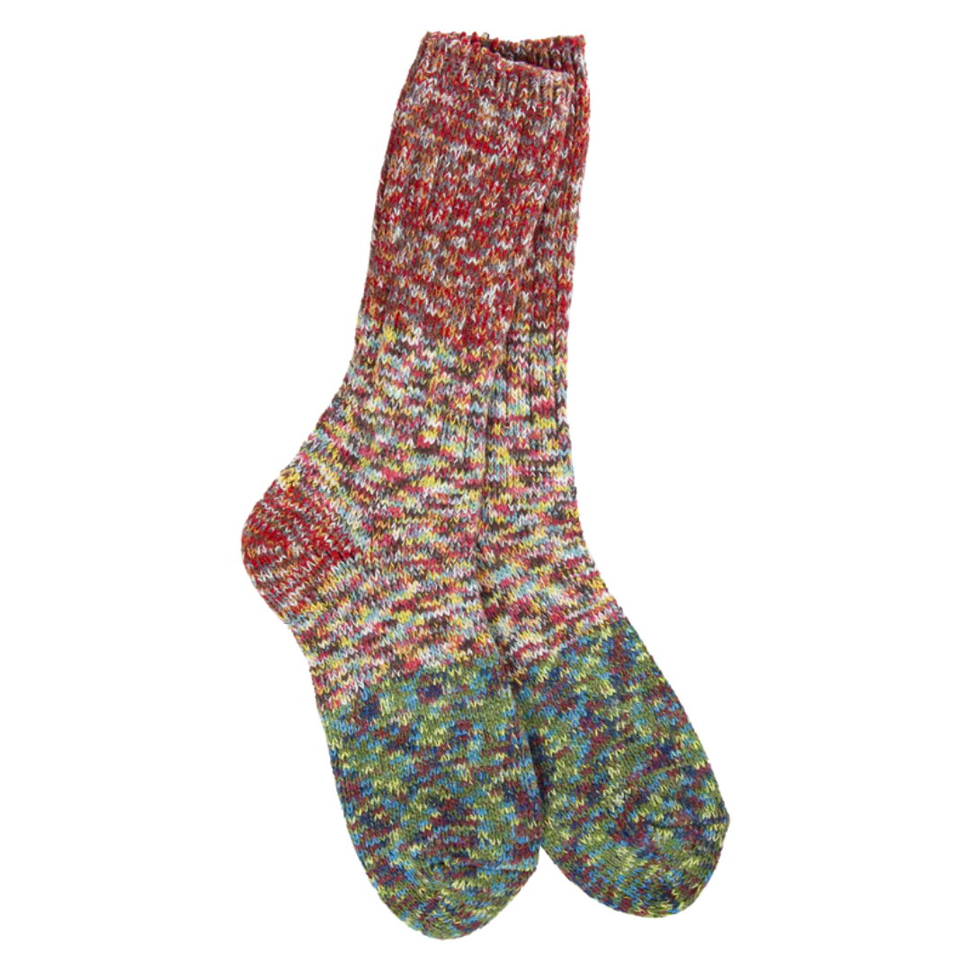 World's Softest Socks - Weekend Collection Ragg Crew - Caroursel Multi Color