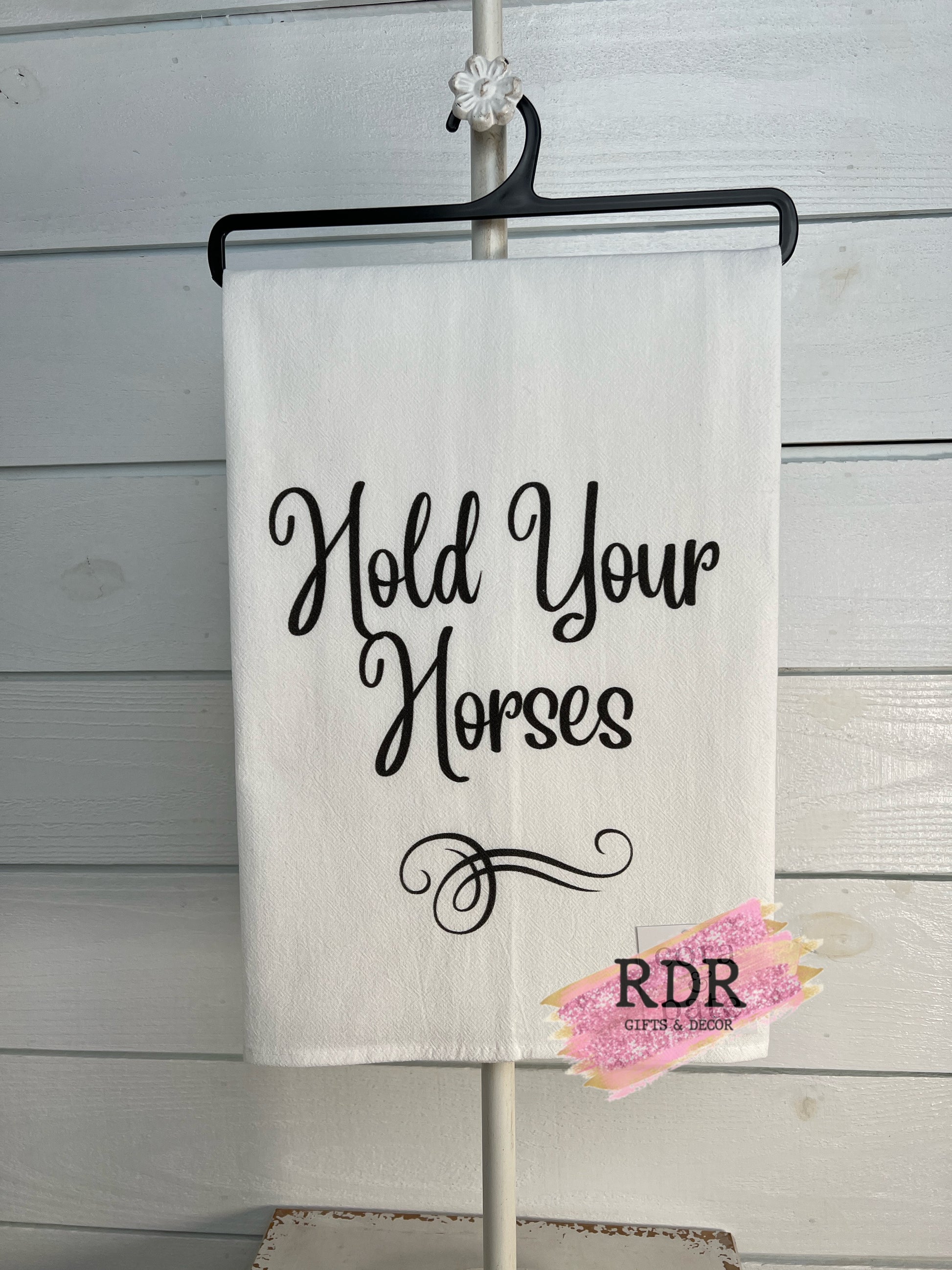 Hold Your Horses Flour Sack Tea Towel