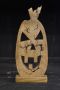Wooden Crackle Jack O Lantern