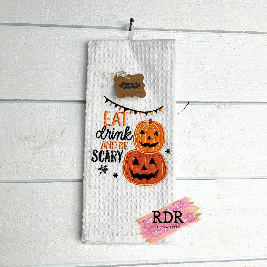 Mud Pie Halloween Waffle Tea Towels