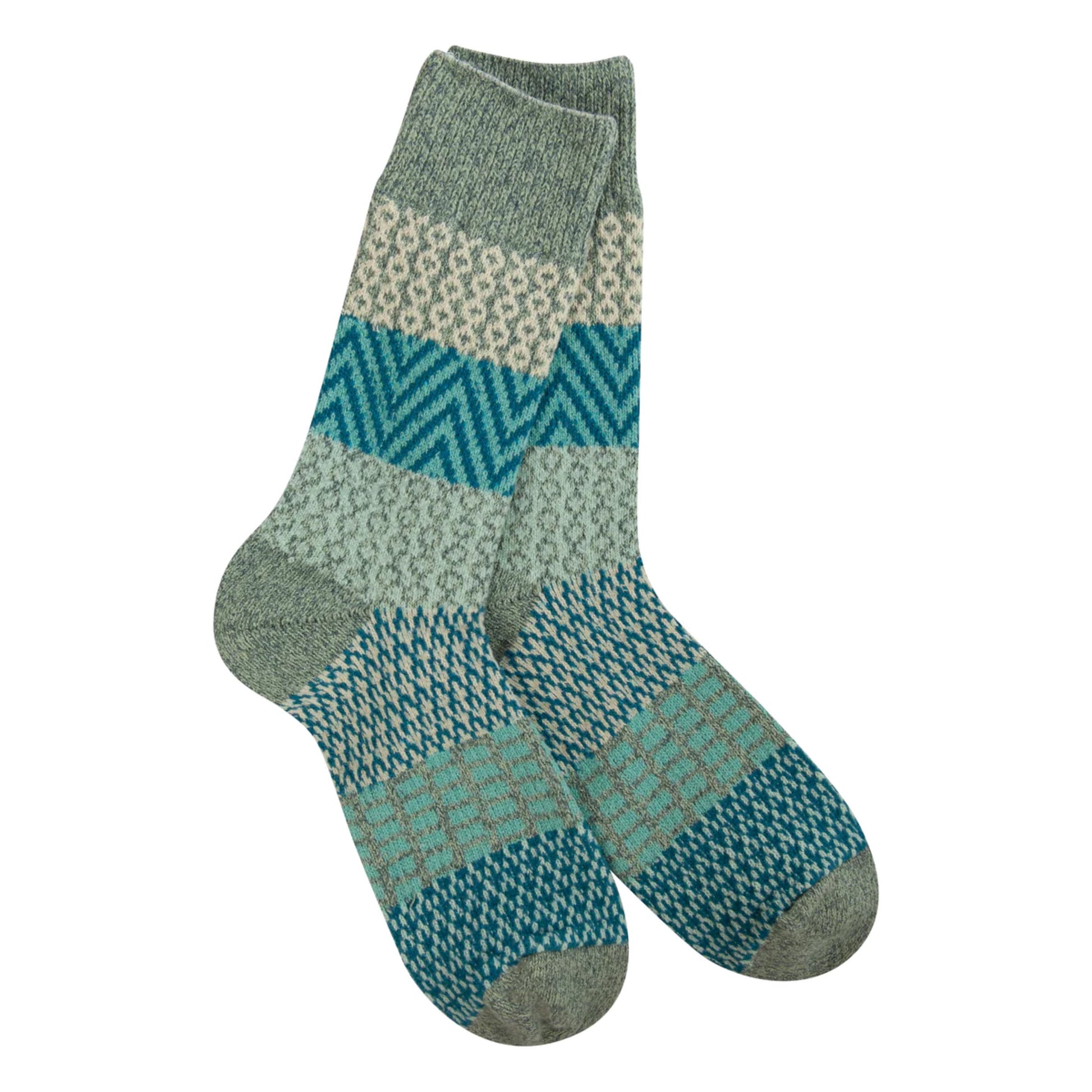 Weekend Collection Gallery Crew Socks Lagoon-174