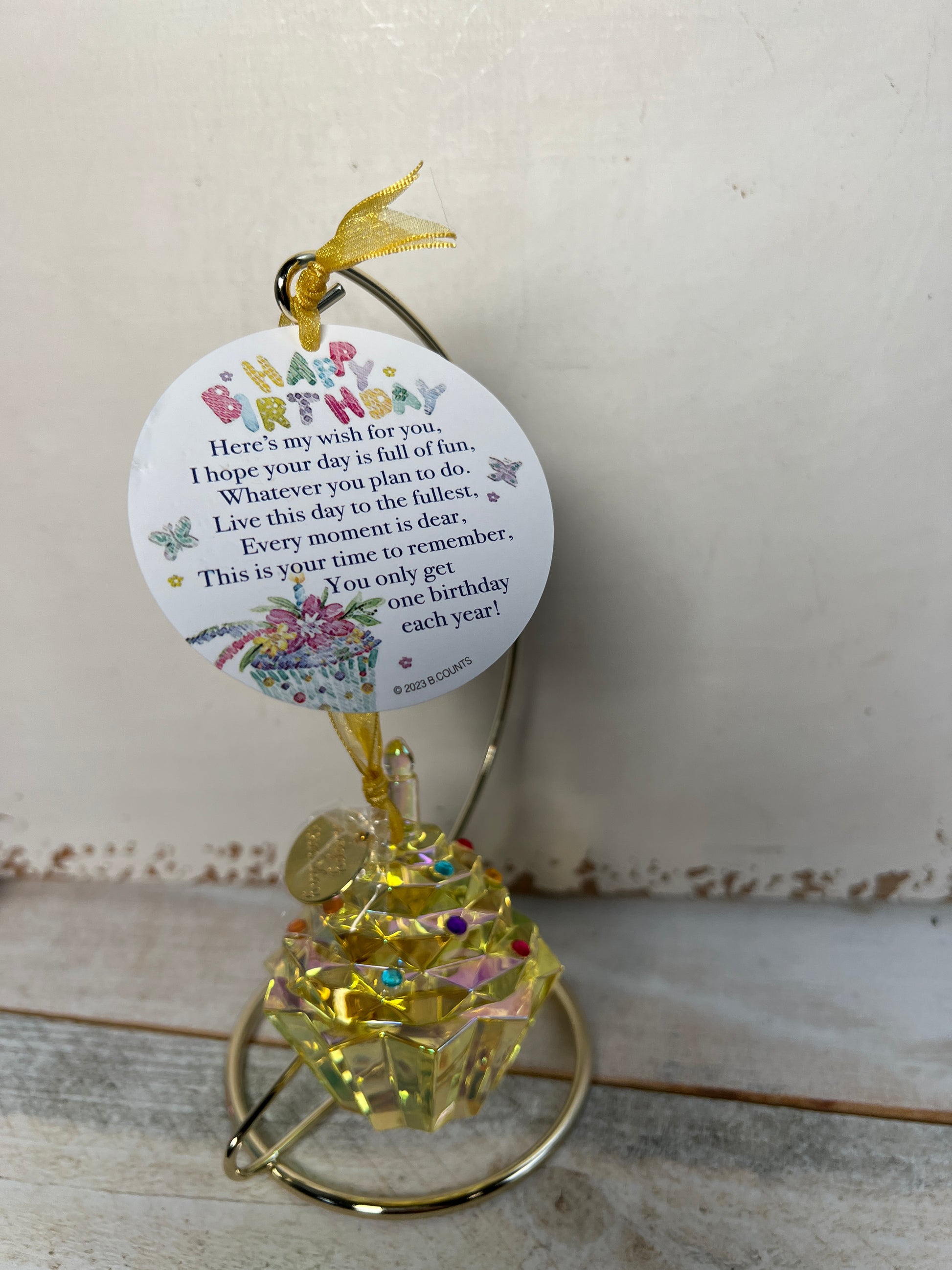 Happy Birthday Cupcake Ornament