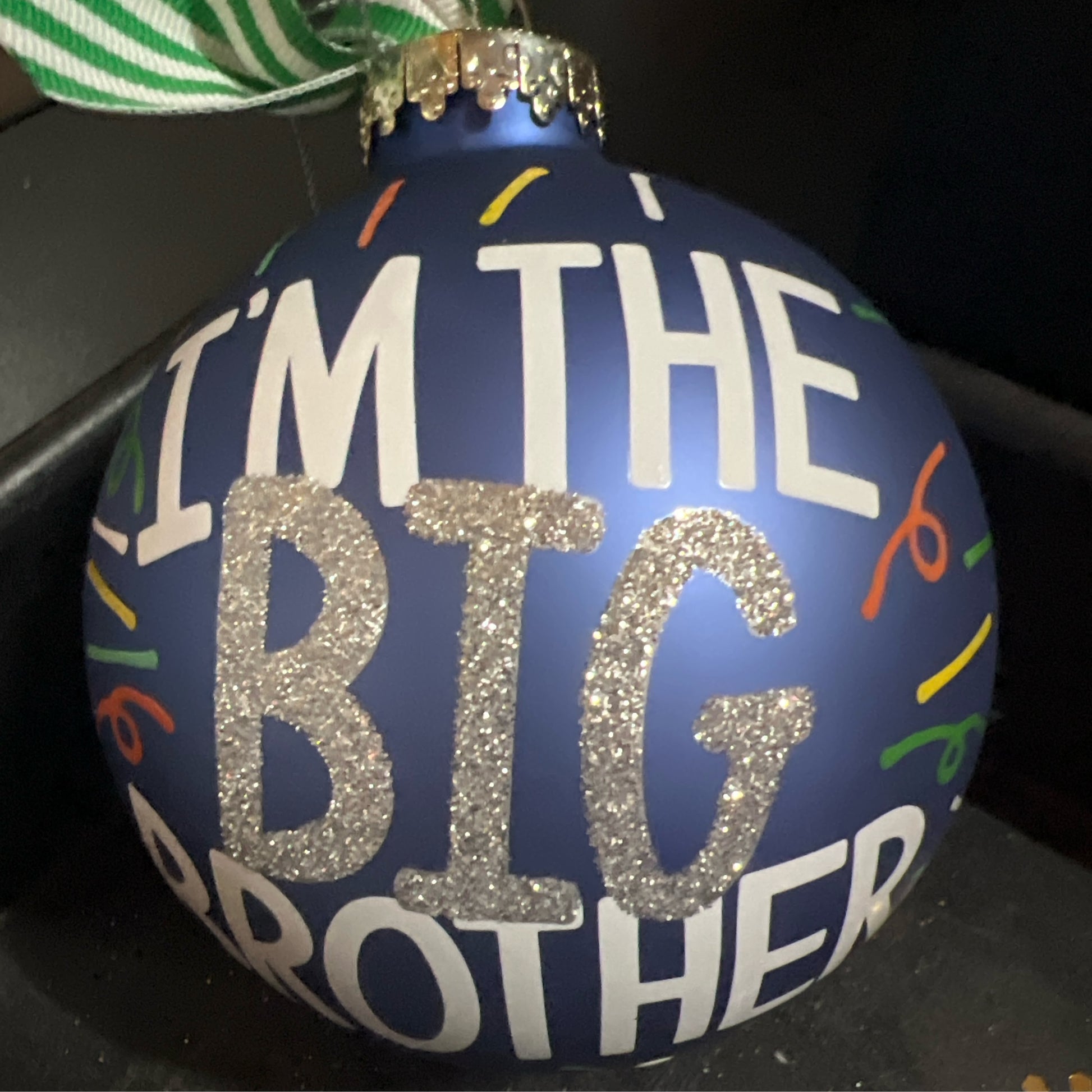 I'm The Big Brother Glass Ball Ornament