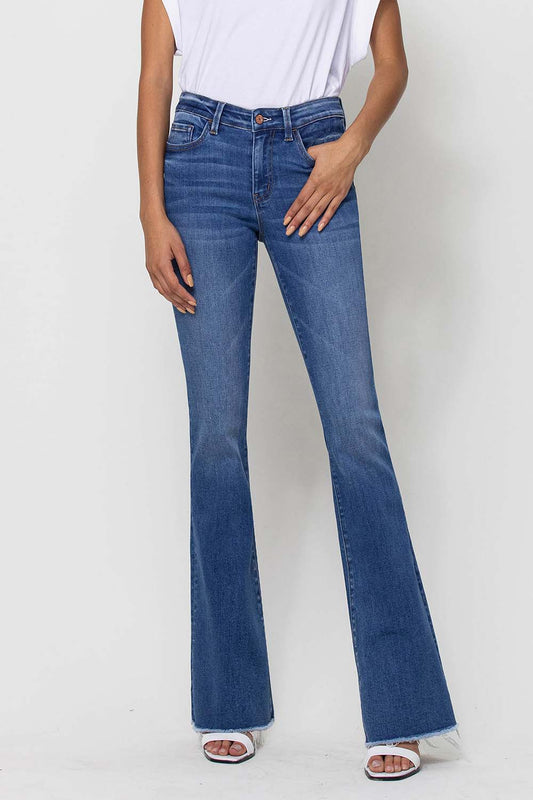 Vervet Alison Mid Rise Mini Flare Jeans