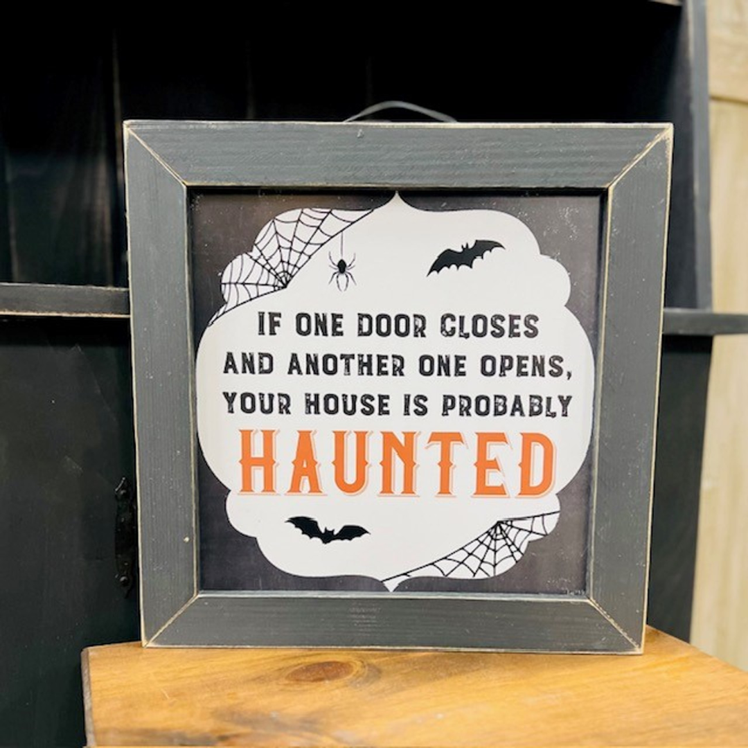 Haunted House Charcoal Washed Frame