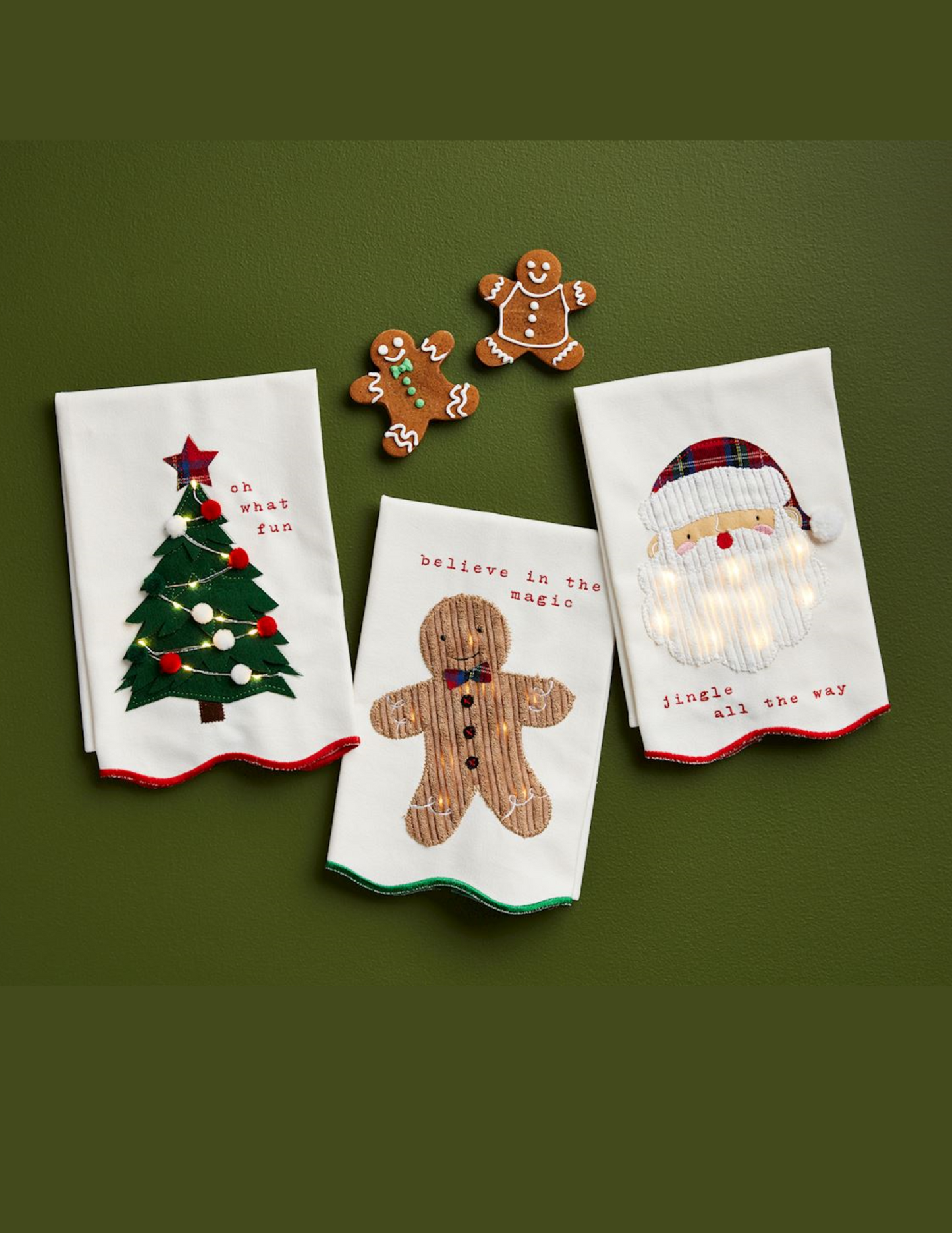 Mud Pie Light Up Christmas Towel