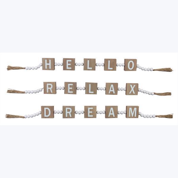 Wood String Tabletop Sign