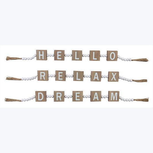 Wood String Tabletop Sign