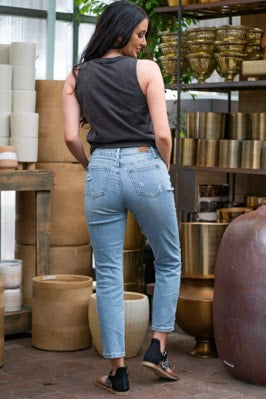 Judy Blue High Waist Destroyed Boyfriend Jeans