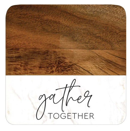 Gather Together Acacia Coaster 4-pack