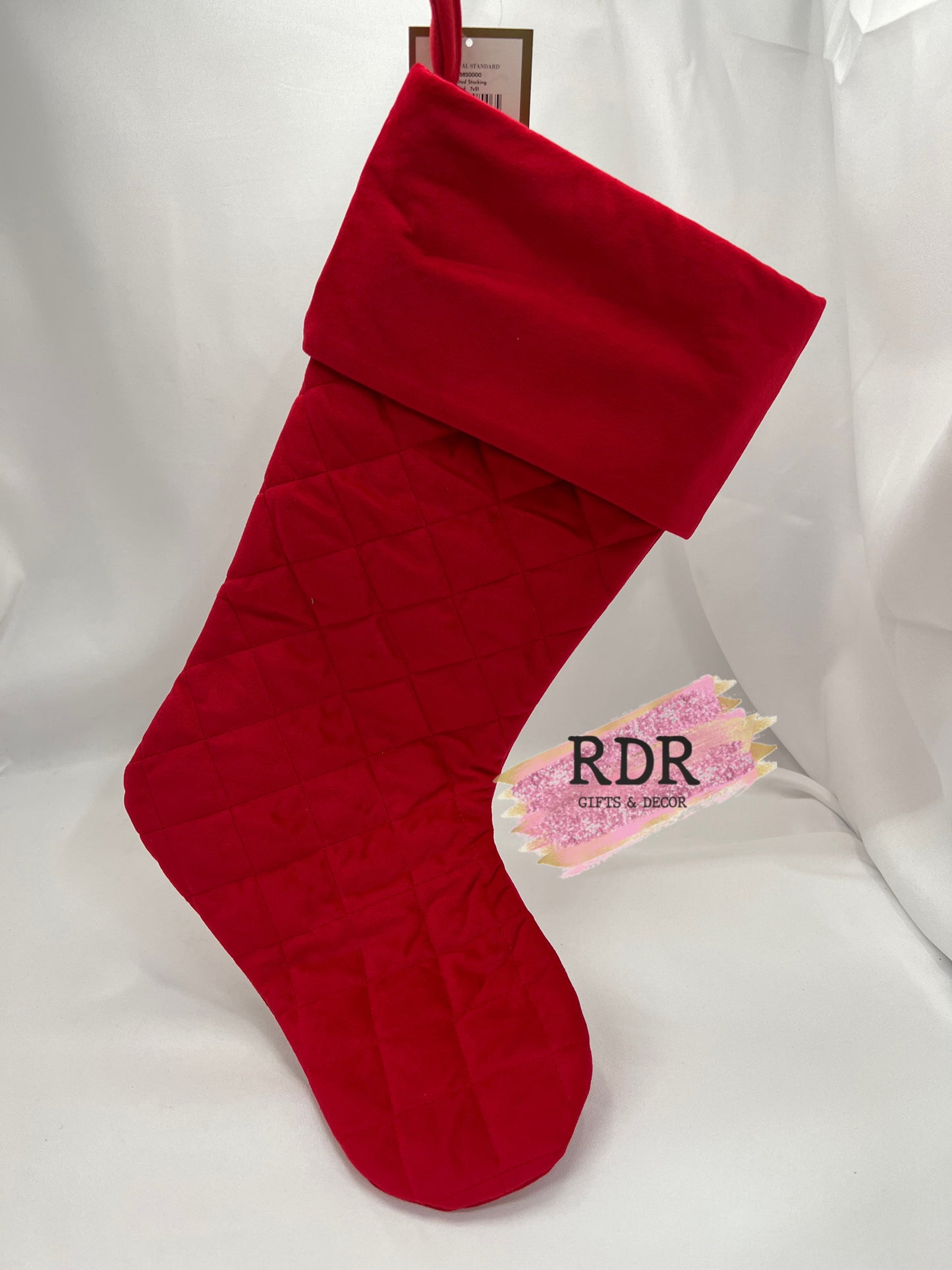 Traditional Colors Quilted Christmas Stocking