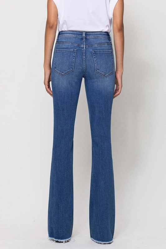 Vervet Alison Mid Rise Mini Flare Jeans