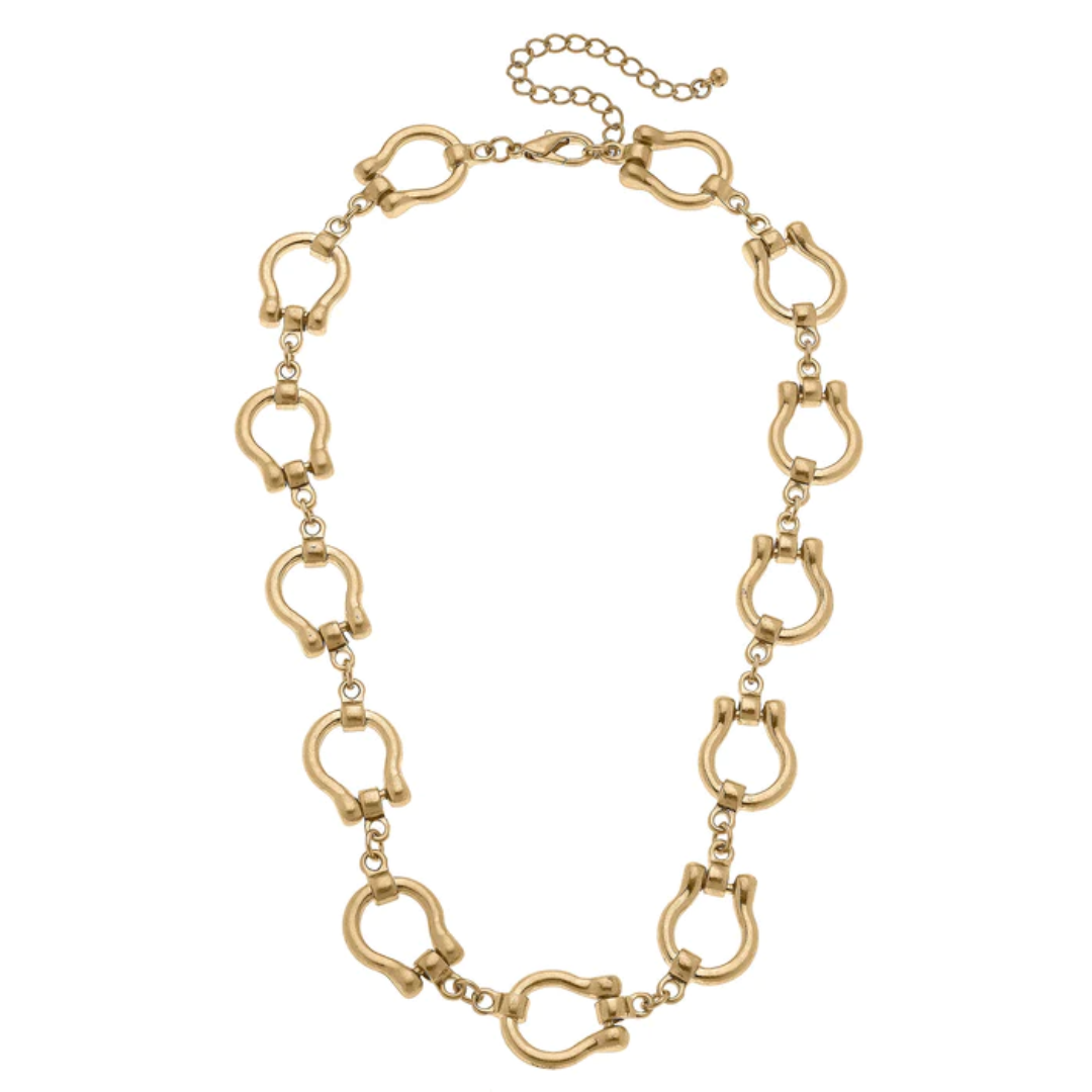 Trigger Horsebit Linked Necklace -Derby